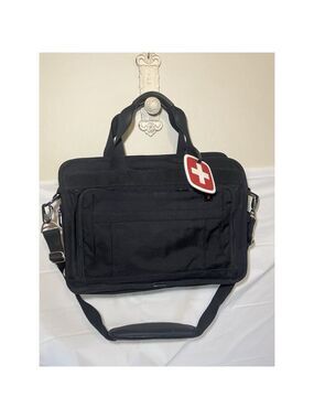 Victorinox X-Large Black Ballistic Nylon Expandable Laptop Briefcase